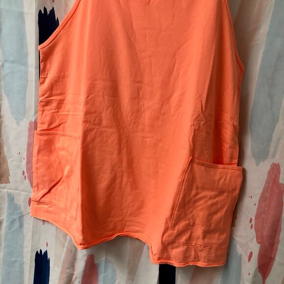 Free People Movement Bright Orange Hot Shot Mini Dress Romper Size Large - Picture 5 of 12